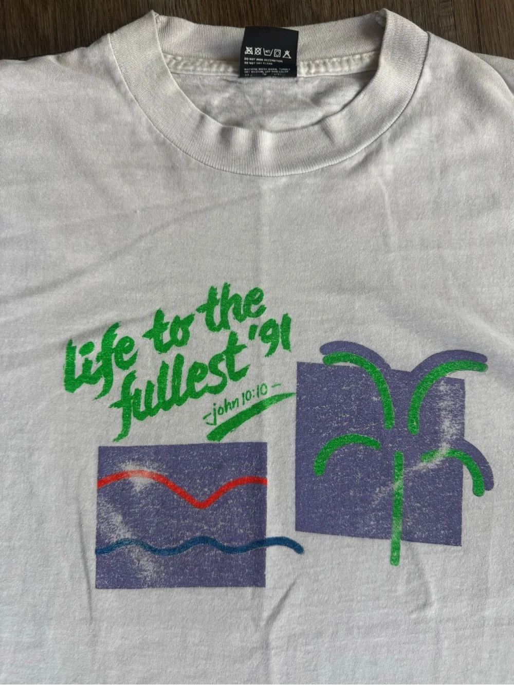 Vintage 90s Life To The Fullest ‘91 John 10:10 Single Stitch T-Shirt